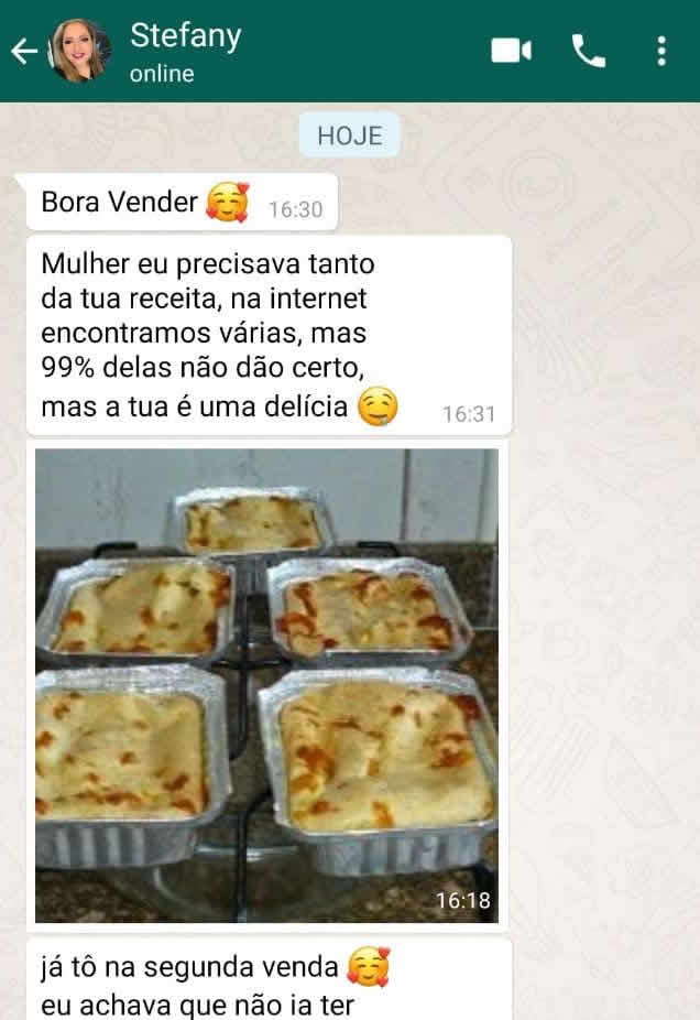Prova social de renda extra com lasanhas lucrativas